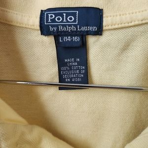 Boys yellow Polo Ralph Lauren tshirt, sz L (14-16)